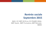 Rentrée sociale 2015